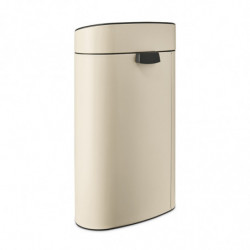 Cos pentru gunoi Brabantia Touch Bin New 1005543, 40 L, Deschidere lina si silentioasa, Deschidere mare, Bej