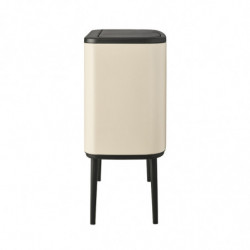 Cos pentru gunoi colectare selectiva Brabantia Bo Touch 1005550, 3x11 L, Deschidere lina si silențioasa, Deschidere mare, Bej