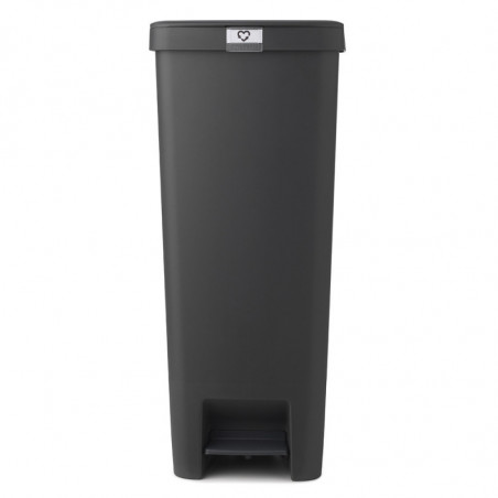 Brabantia StepUp 1005557 Pedal Bin, 40 L, Eco-friendly materials, Large opening, Dark gray