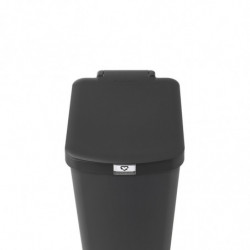 Cos cu pedala Brabantia StepUp 1005557, 40 L, Materiale ecologice, Deschidere mare, Gri închis