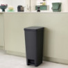 Brabantia StepUp 1005557 Pedal Bin, 40 L, Eco-friendly materials, Large opening, Dark gray