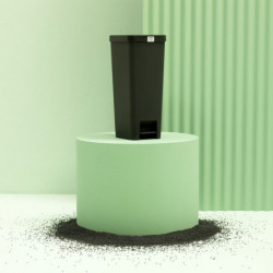 Brabantia StepUp 1005557 Pedal Bin, 40 L, Eco-friendly materials, Large opening, Dark gray