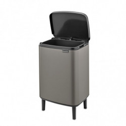 Cos pentru gunoi Brabantia Bo Small Hi 1006648, 12 L, Deschidere lina si silentioasa, Gri