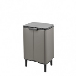 Cos pentru gunoi Brabantia Bo Small Hi 1006648, 12 L, Deschidere lina si silentioasa, Gri