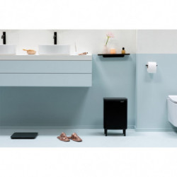 Brabantia Bo Small Hi 1006649 Trash Can, 12 L, Smooth and Silent Opening, Non-Slip Base, Black