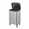 Brabantia Bo Small Hi 1006650 Trash Can, 12 L, Smooth and Quiet Opening, Non-Slip Base, Fingerprint-Resistant, Stainless Steel/Matte