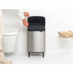 Кош за боклук Brabantia Bo Small Hi 1006650, 12 л, Плавно и безшумно отваряне, Инокс