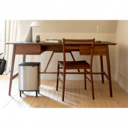 Brabantia Bo Small Hi 1006650 Trash Can, 12 L, Smooth and Quiet Opening, Non-Slip Base, Fingerprint-Resistant, Stainless Steel/Matte