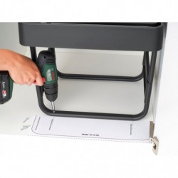 Brabantia Sort&Go 1008864 Recycling Bin, 2x10 L + 20 L, Eco-friendly materials, Space-saving, Dark gray/Green