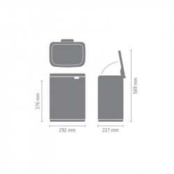 Кош за смет Brabantia Bo Small 12L, Brilliant Steel