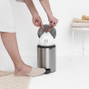 Brabantia NewIcon 649003 Pedal Bin, 3 L, Soft-Close, Non-Slip Base, Fingerprint-Resistant, Stainless Steel/Matte