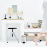 Cos de gunoi cu pedala Brabantia NewIcon 649003, 3 L, Inchidere usoara, Baza antiderapanta, Rezistent la amprente, Inox Mat