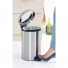 Brabantia NewIcon 649026 Pedal Bin, 12 L, Soft-Close, Non-Slip Base, Stainless Steel/Matte