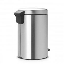 Cos pentru gunoi cu pedala Brabantia NewIcon 649026, 12 L, Inchidere usoara, Baza antiderapanta, Inox mat