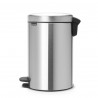 Brabantia NewIcon 649026 Pedal Bin, 12 L, Soft-Close, Non-Slip Base, Stainless Steel/Matte