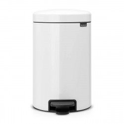 Кош за смет с педал Brabantia NewIcon 649032, 12 л, Леко затваряне, Противоплъзгаща основа, Бял