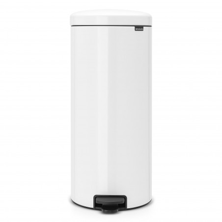 Brabantia NewIcon 649049 Pedal Bin, 30 L, Soft-Close, Non-Slip Base, White