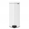 Brabantia NewIcon 649049 Pedal Bin, 30 L, Soft-Close, Non-Slip Base, White