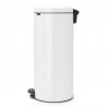 Brabantia NewIcon 649049 Pedal Bin, 30 L, Soft-Close, Non-Slip Base, White