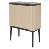 Copentru gunoi colectare selectivă Brabantia Bo Touch 1003216, 3x11 L, Deschidere lina si silentioasa, Deschidere mare, Auriu metalic