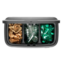 Brabantia Bo Touch 1003216 Trash Can, 3x11 L, Smooth and Silent Opening, Large Opening, Metallic Gold