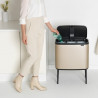 Brabantia Bo Touch 1003216 Trash Can, 3x11 L, Smooth and Silent Opening, Large Opening, Metallic Gold