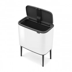 Cos pentru gunoi Brabantia Bo Touch 651102, 36 L, Deschidere lina si silentioasa, Deschidere mare, Alb