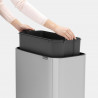 Brabantia Bo Touch 651102 Trash Can, 36 L, Smooth and Silent Opening, Large Opening, White