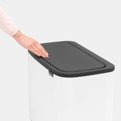 Cos pentru gunoi Brabantia Bo Touch 651102, 36 L, Deschidere lina si silentioasa, Deschidere mare, Alb