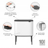 Brabantia Bo Touch 651102 Trash Can, 36 L, Smooth and Silent Opening, Large Opening, White