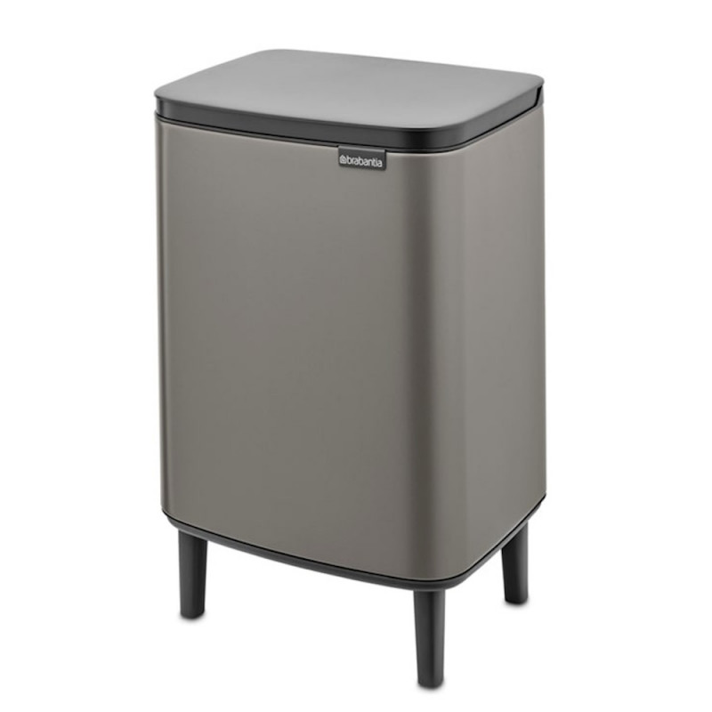 Cos pentru gunoi Brabantia Bo Small Hi 1006648, 12 L, Deschidere lina si silentioasa, Gri