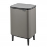 Кош за смет Brabantia Bo Small Hi 1006648, 12 л, Плавно и безшумно отваряне, Сив