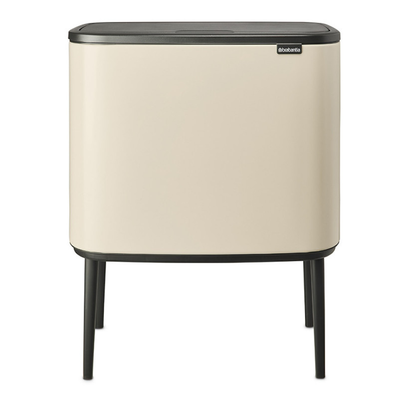 Кош за смет Brabantia Bo Touch 1005550, 3х11 л, Плавно и безшумно отваряне, Голям отвор, Бежов