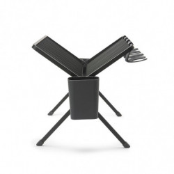 Brabantia SinkSide 1004151 Foldable Dish Rack, Utensil Holder, Rust-Resistant, Dark Gray