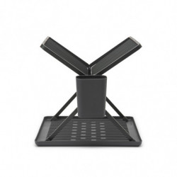 Brabantia SinkSide 1004153 Foldable Dish Rack, Utensil Holder, Rust-Resistant, Dark Gray