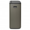 Brabantia Bo Touch 1001276 Trash Can, 60 L, Smooth and Silent Opening, Large Opening, Bronze