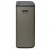 Cos pentru gunoi Brabantia Bo Touch 1001276, 60 L, Deschidere lina si silentioasa, Deschidere mare, Bronz