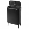 Brabantia Bo Touch Hi 1001260 Trash Can, 60 L, Raised, Smooth and Silent Opening, Matte Black