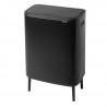 Brabantia Bo Touch Hi 1001260 Trash Can, 60 L, Raised, Smooth and Silent Opening, Matte Black