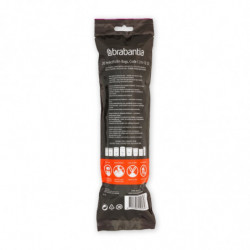 Brabantia PerfectFit Sort&Go/Touch N 647035 Trash Bags, Size C, 10–12 L, 20 Count, White
