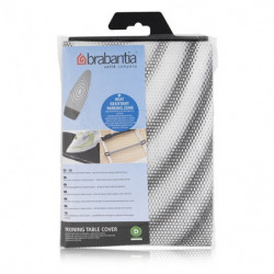 Brabantia D 90300168 Ironing Board Cover, 135x45 cm, 2 mm, Heat-Resistant Ironing Area, Dark Gray/White