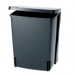Brabantia Built-In Trash Can 647043, 10 L, Wide Opening, Easy to Clean, Black