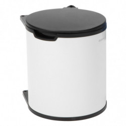 Brabantia Εντοιχιζόμενος κάδος 647045, 15 L, Ευρύ άνοιγμα, Πλαστικός εσωτερικός κάδος, Λευκό