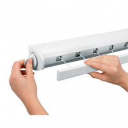 Brabantia Pull-out 90300175, 22 m, Wall-mounted, Automatic locking, Corrosion-resistant, White