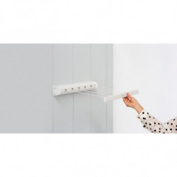 Brabantia Pull-out 90300175, 22 m, Wall-mounted, Automatic locking, Corrosion-resistant, White