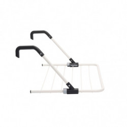 Uscator de rufe suspendat Brabantia 90300177, 4,5 m, Pentru pereti de pana la 11 cm, Brate pliabile, Alb