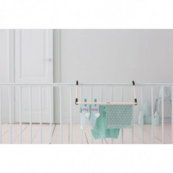 Brabantia 90300177 Clothes Rack, 4.5 m, For walls up to 11 cm thick, Foldable arms, White