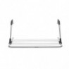 Uscator de rufe suspendat Branbatia 90300178, 4,5 m, Pentru pereti pana la 11 cm, Brate pliabile, Inox