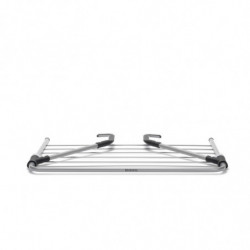 Uscator de rufe suspendat Branbatia 90300178, 4,5 m, Pentru pereti pana la 11 cm, Brate pliabile, Inox