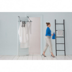 Brabantia 90300178 Hanging Rack, 4.5 m, For walls up to 11 cm thick, Foldable arms, Stainless steel